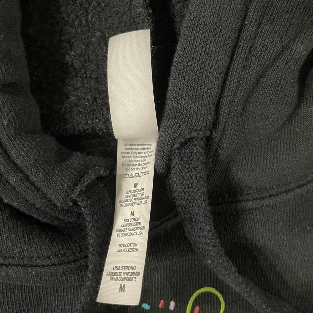 Bella Canvas Fleece Collection Black Crop Jacket Size M - Picture 8 of 9